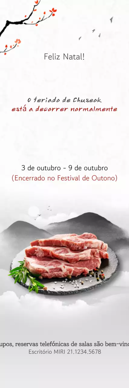 Guia de Chuseok Tradicional Cinza