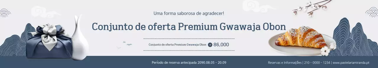 Conjunto de presente Chuseok tradicional cinza