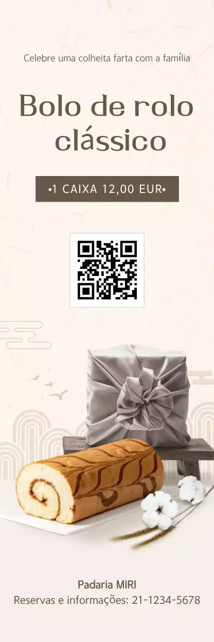 Anúncio tradicional bege de Chuseok