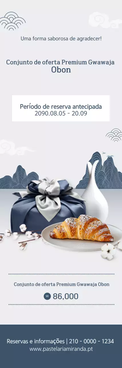 Anúncio de Chuseok Tradicional Cinza