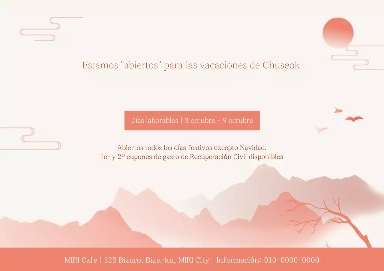 Guía tradicional de Chuseok en beige