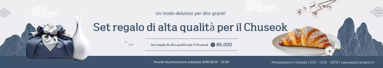 Pubblicità del set regalo tradizionale Chuseok grigio