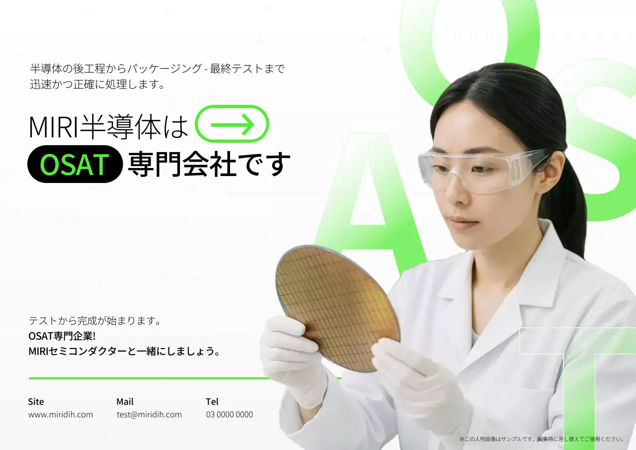 緑 モダン 半導体 ポスター