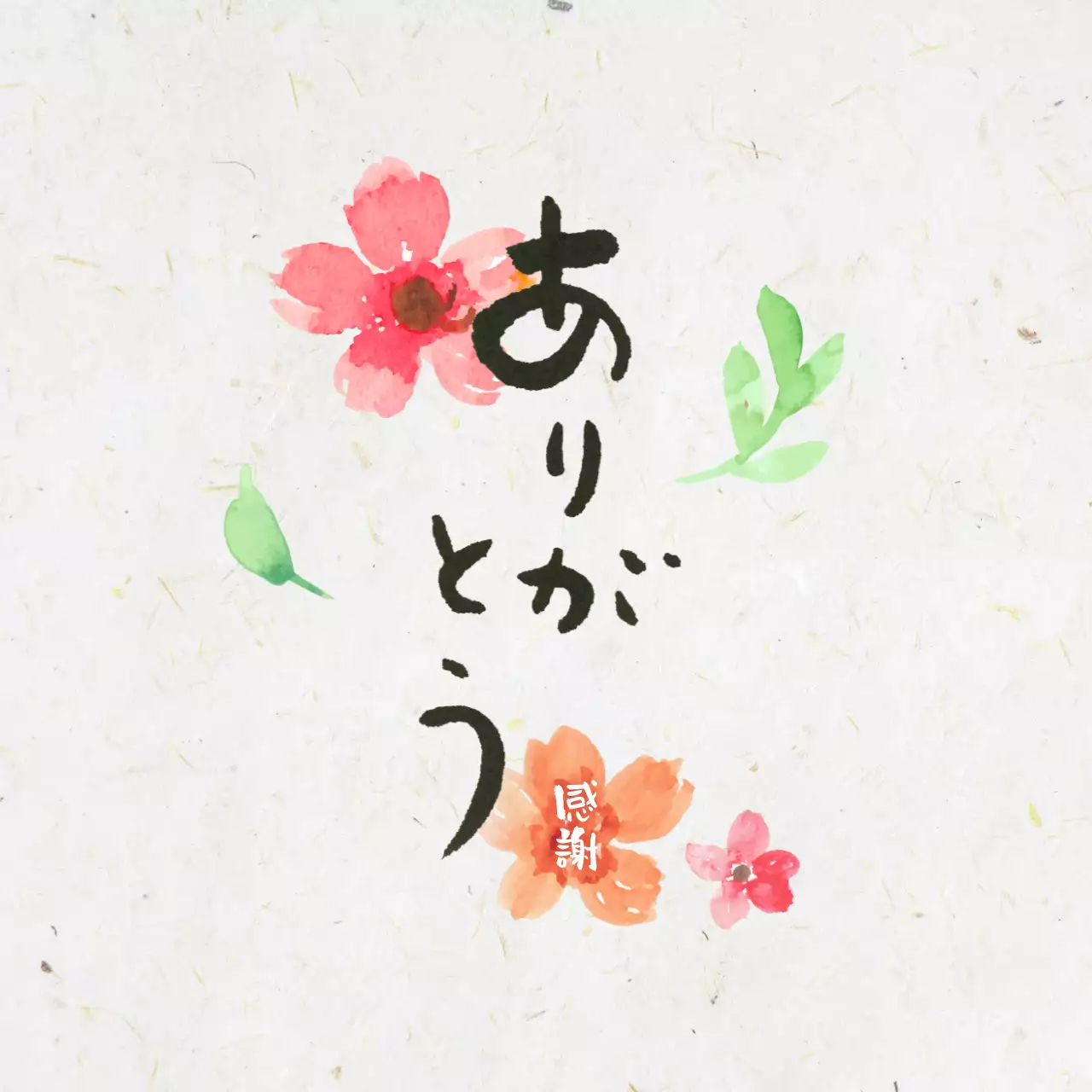 水色 かわいい 感謝 はがき 感謝書道