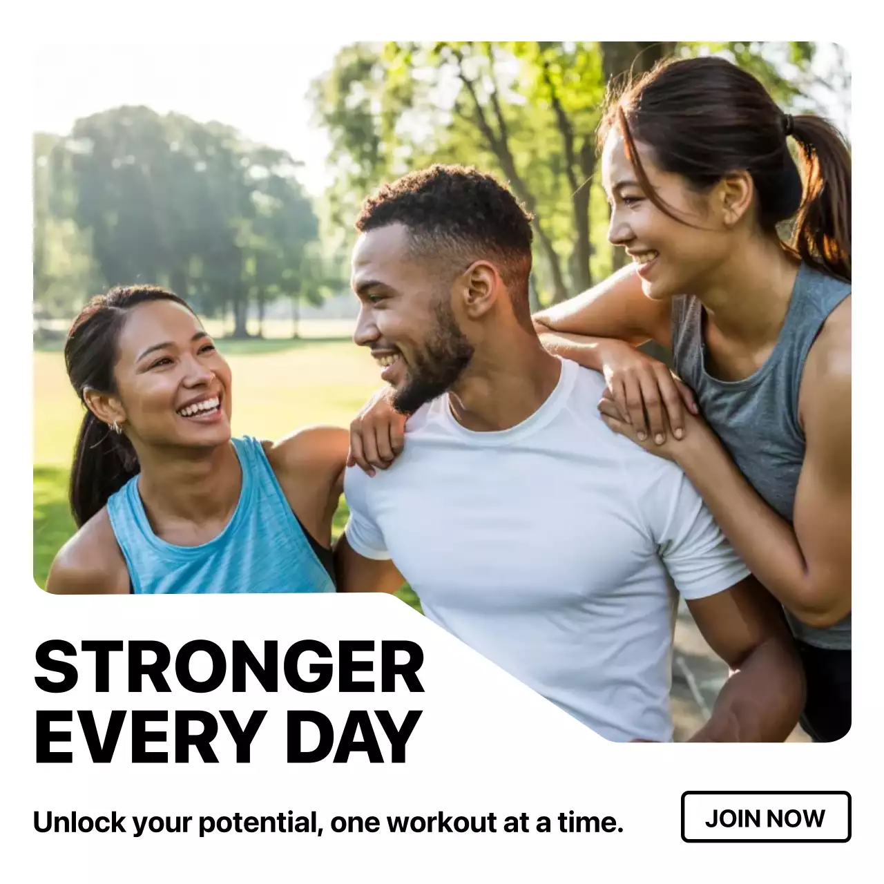 green modern fitness promotion