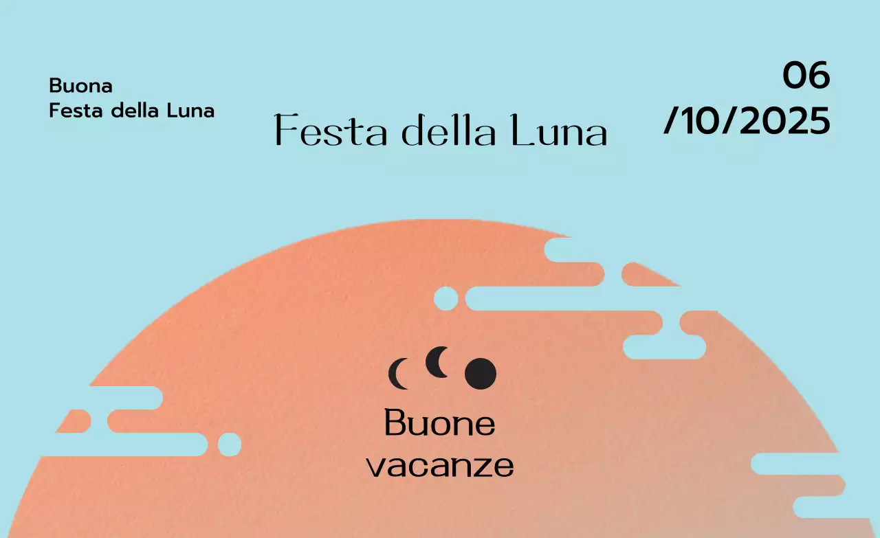 Saluti semplici Chuseok blu cielo