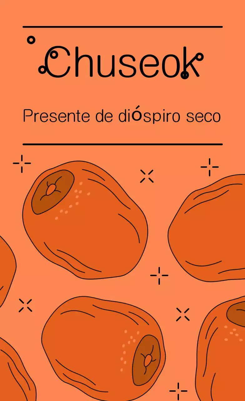 Presente Chuseok Simples Laranja