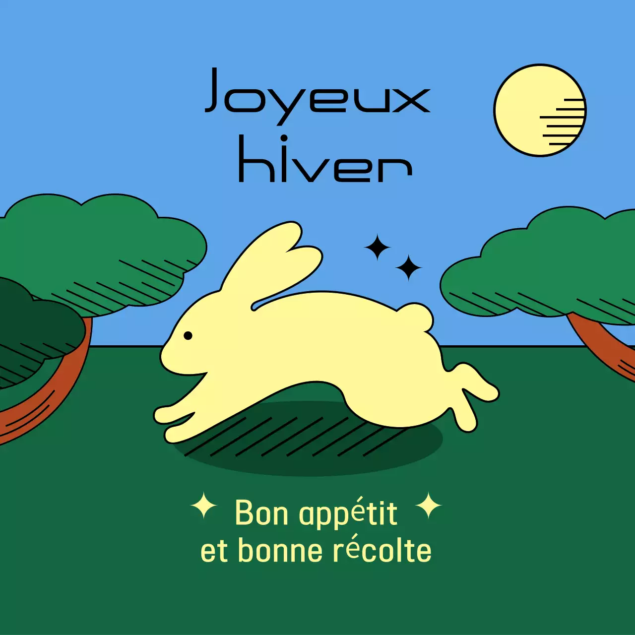 Festival Chuseok bleu ciel mignon