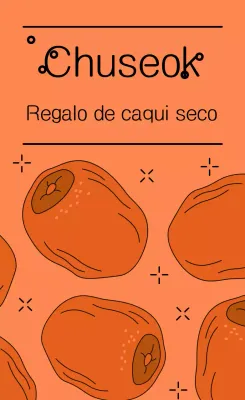 Regalo sencillo de Chuseok de color naranja