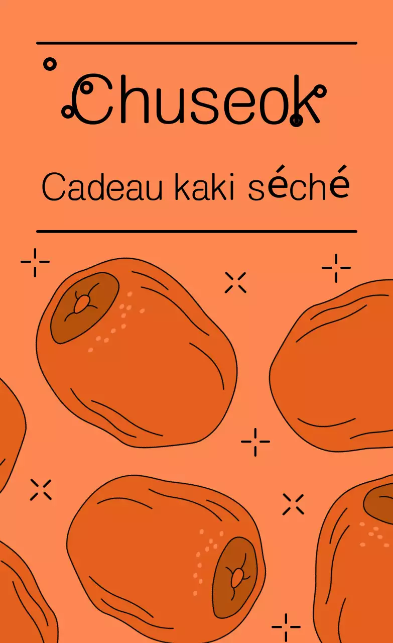 Cadeau orange simple pour Chuseok