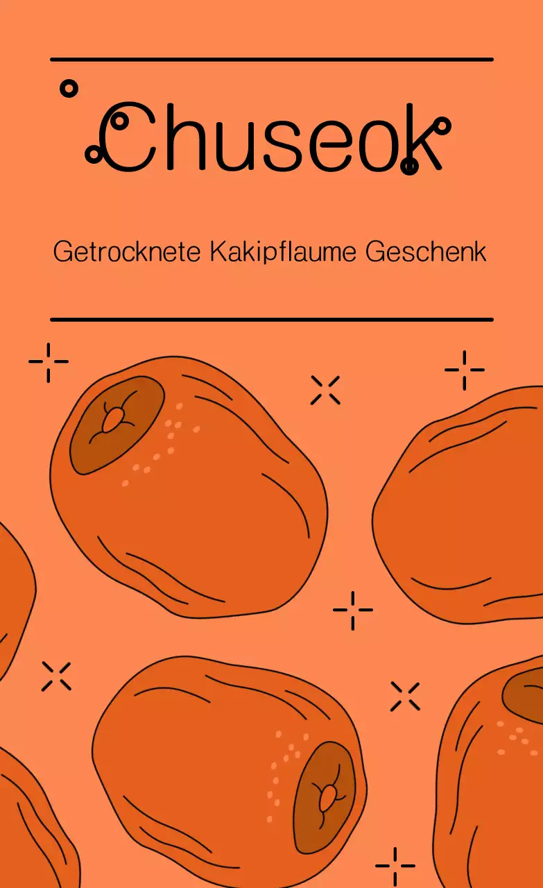 Oranges einfaches Chuseok-Geschenk