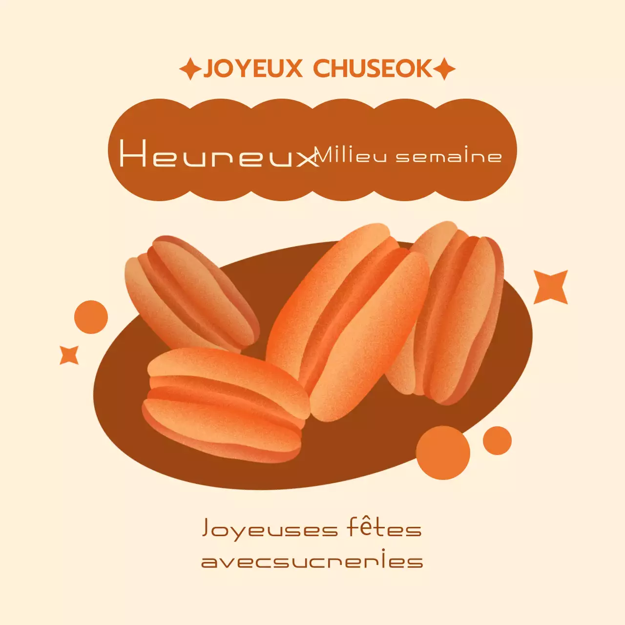 Célébration de Chuseok du bébé orange