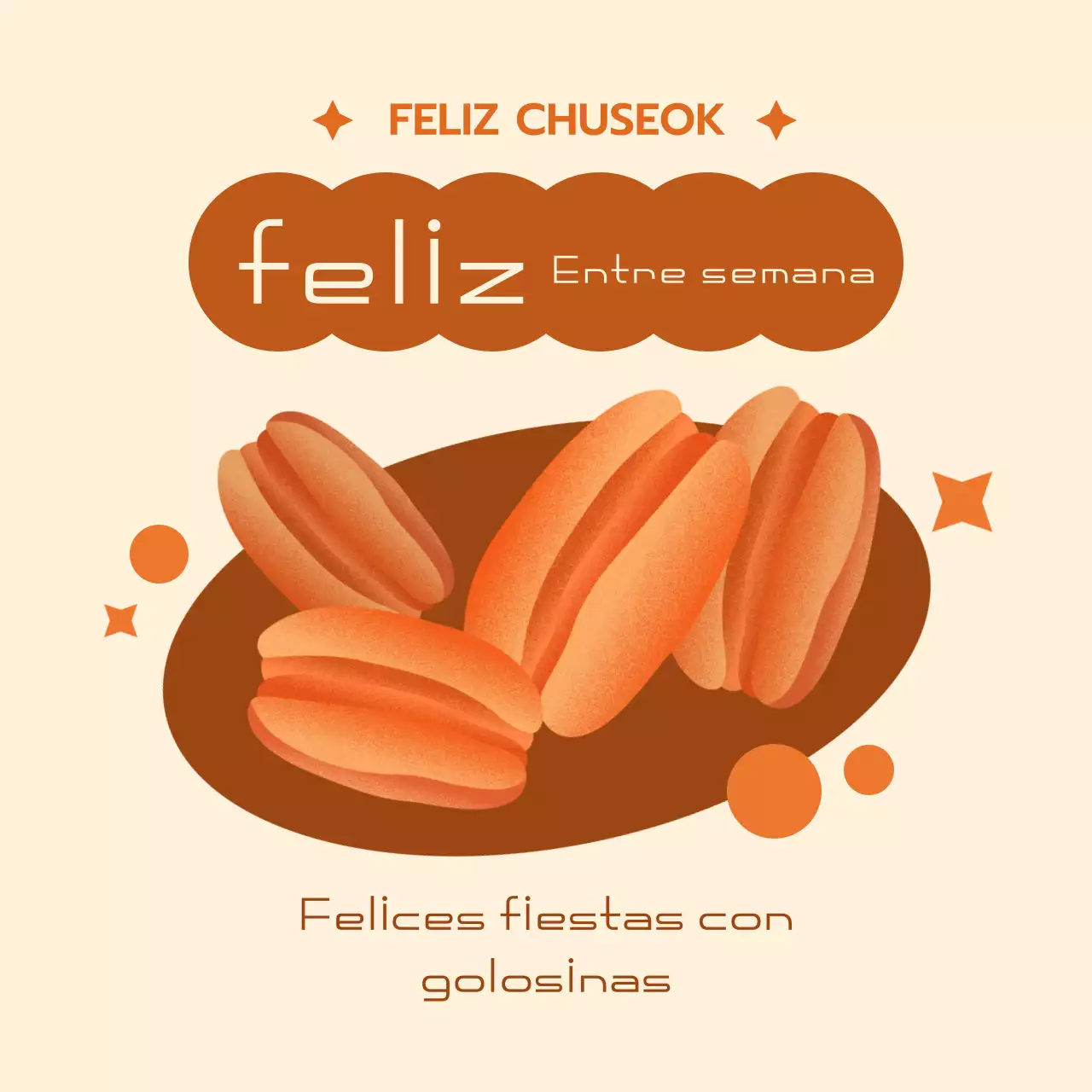 Celebración del Chuseok del bebé naranja
