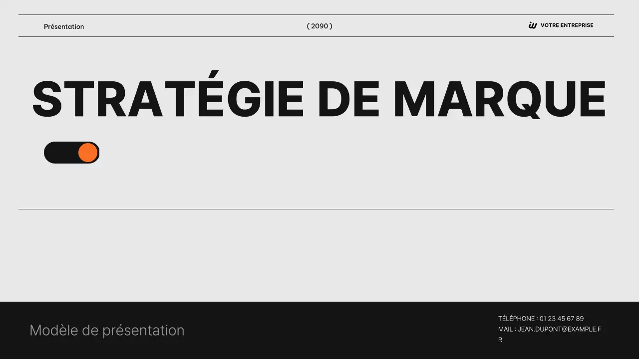 Plan de stratégie de marque moderne de Black