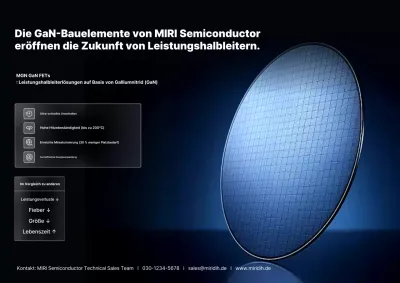 Schwarze moderne Leistungshalbleiter-Werbung