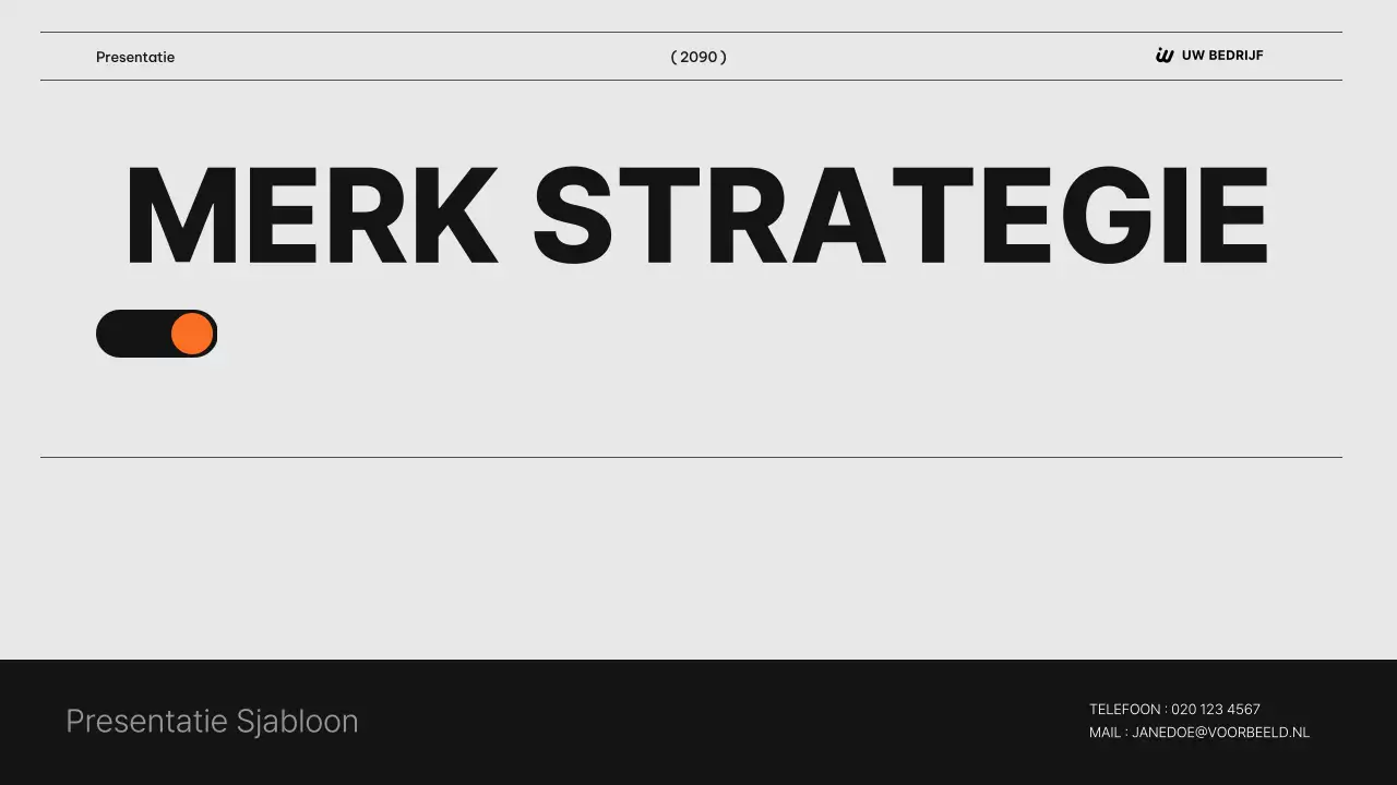 Het moderne merkstrategieplan van Black