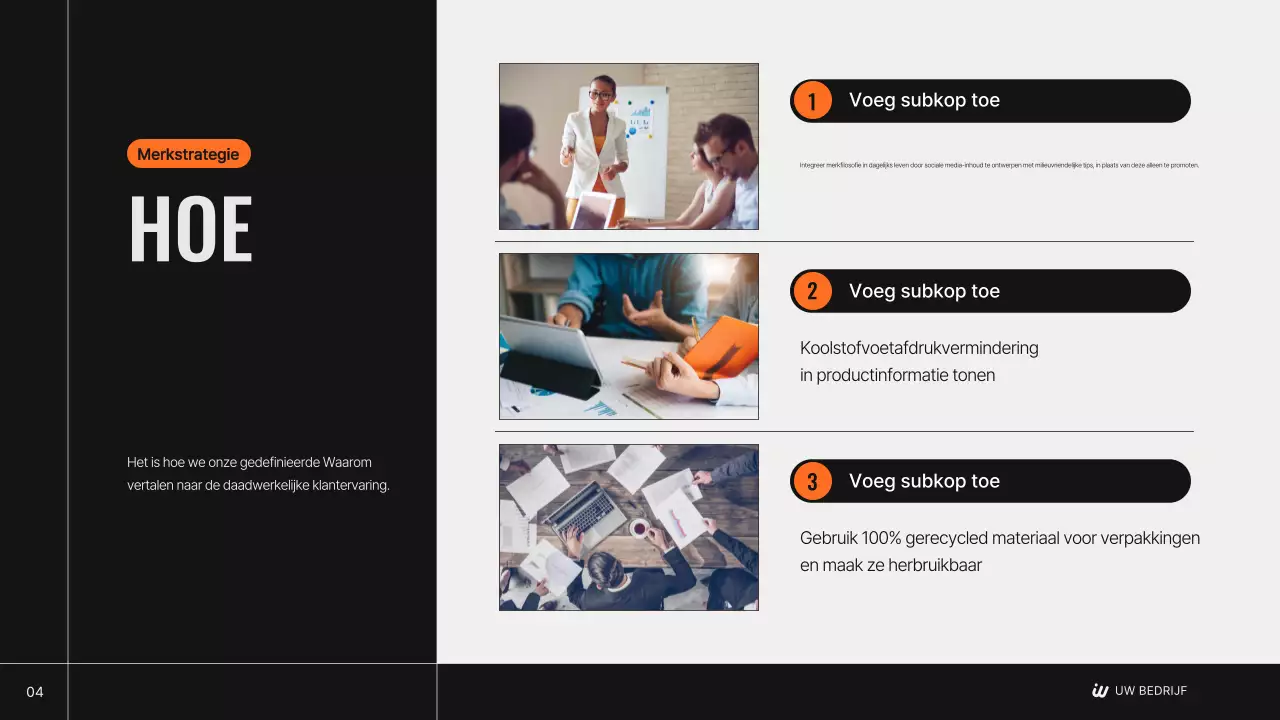 Het moderne merkstrategieplan van Black