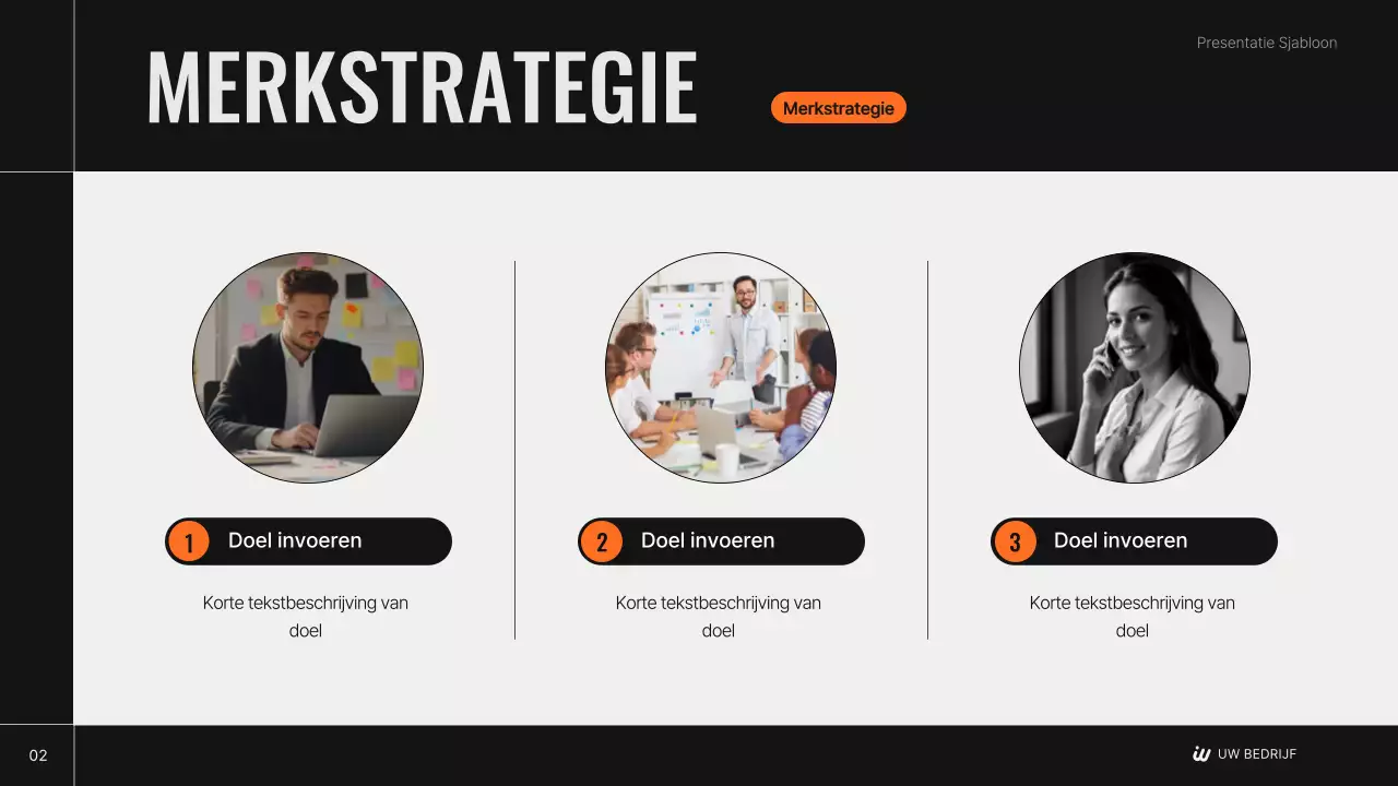Het moderne merkstrategieplan van Black