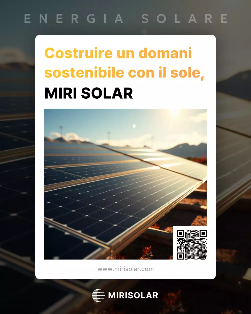 Pubblicità solare moderna arancione