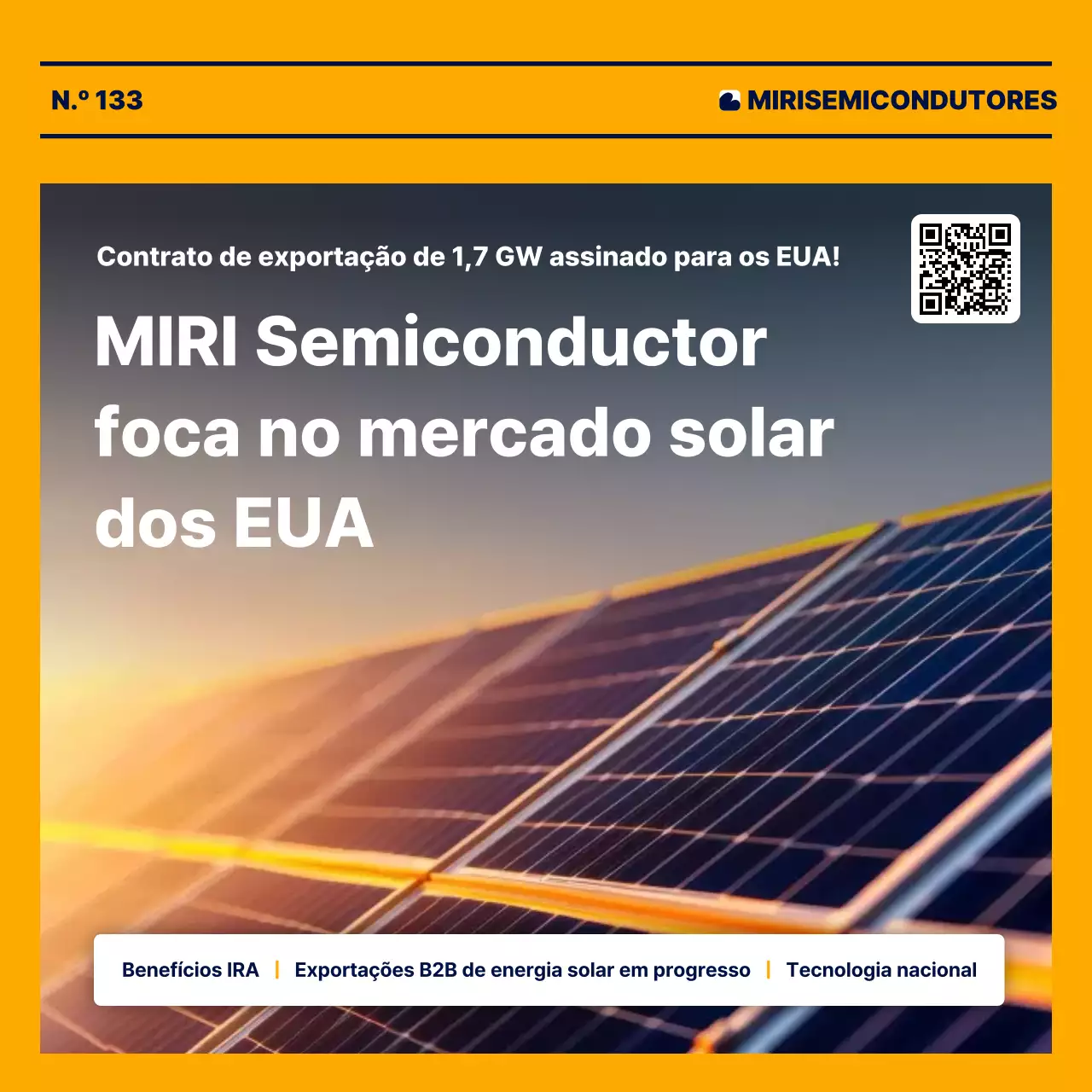Anúncio Solar Moderno Laranja