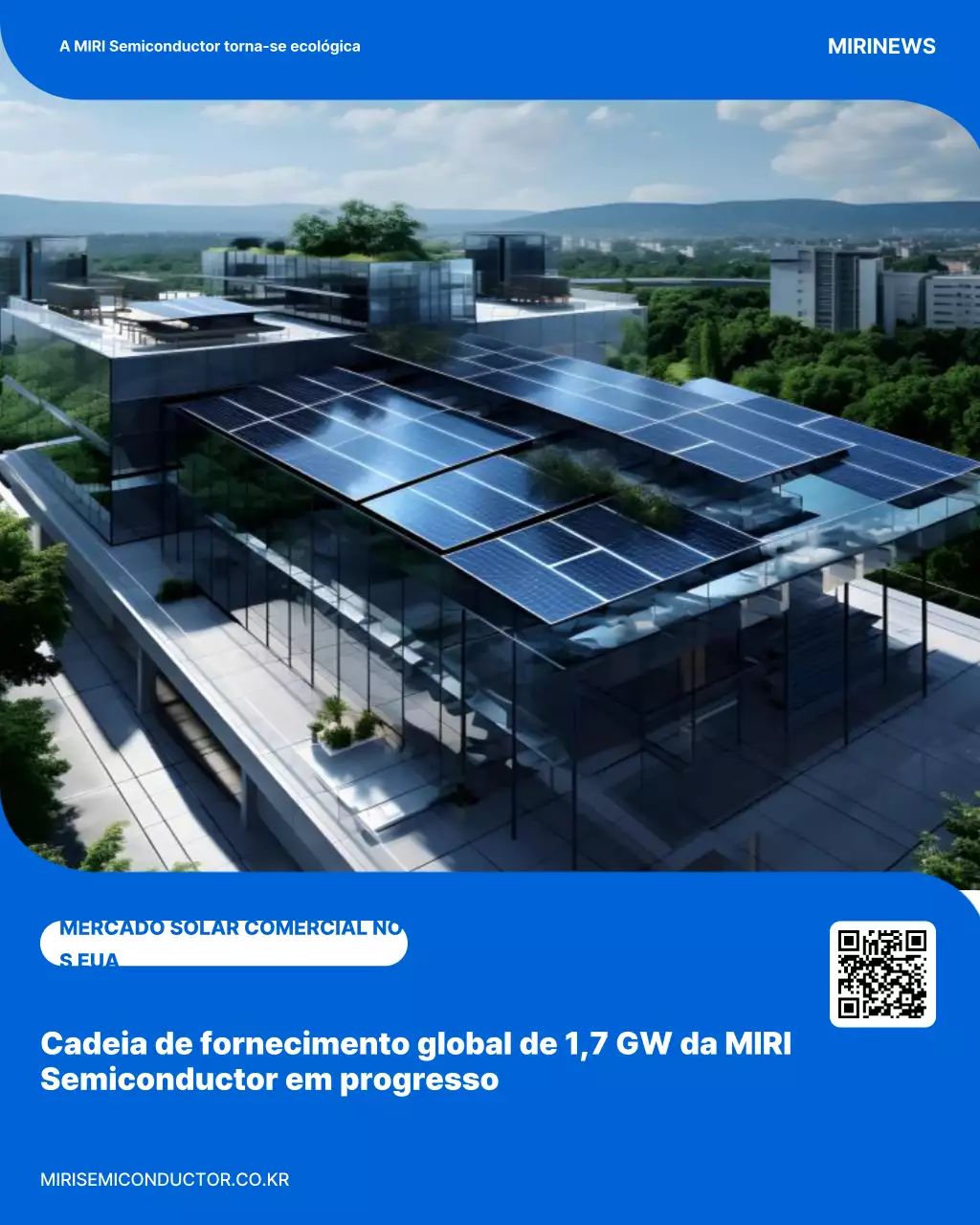 Promoção de Energia Solar Moderna Azul