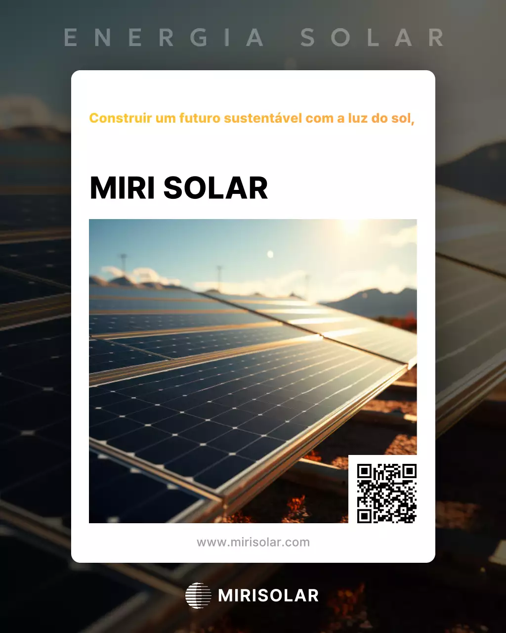 Anúncio Solar Moderno Laranja