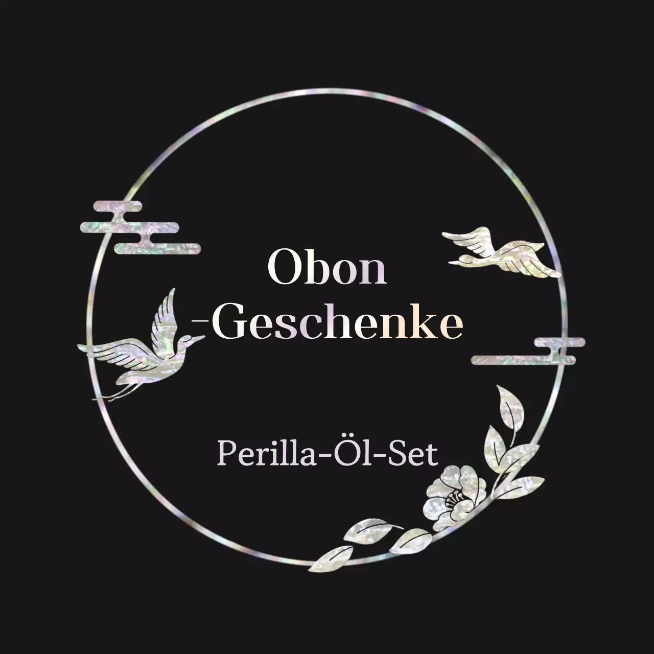 Werbung für traditionelle schwarze Chuseok-Geschenke