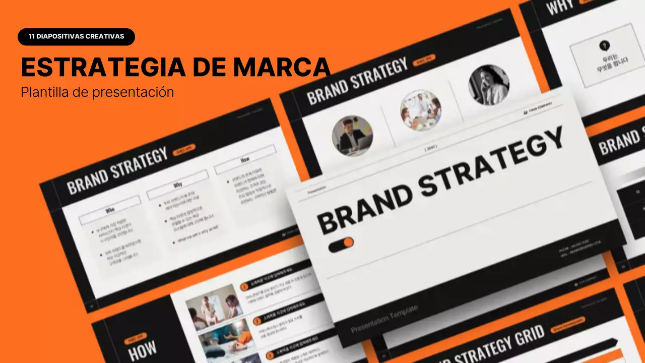 Plan de estrategia de marca moderna de Black