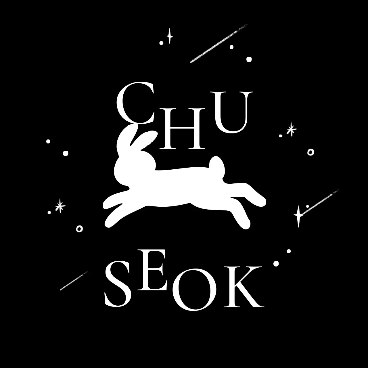 Festival del Chuseok semplice e nero