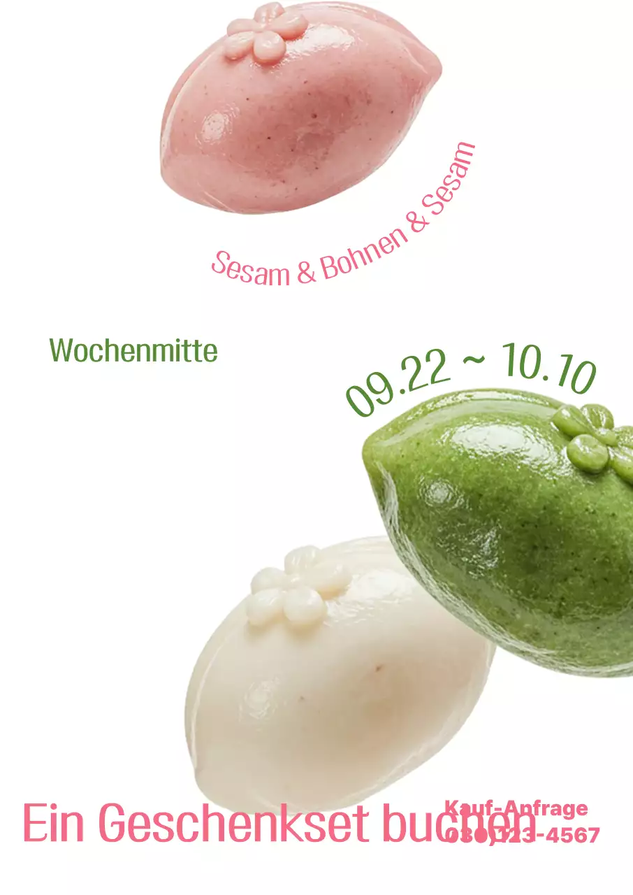 Grünes traditionelles Chuseok-Angebot