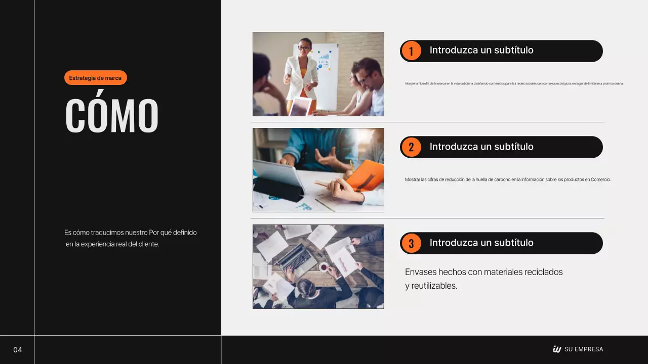 Plan de estrategia de marca moderna de Black