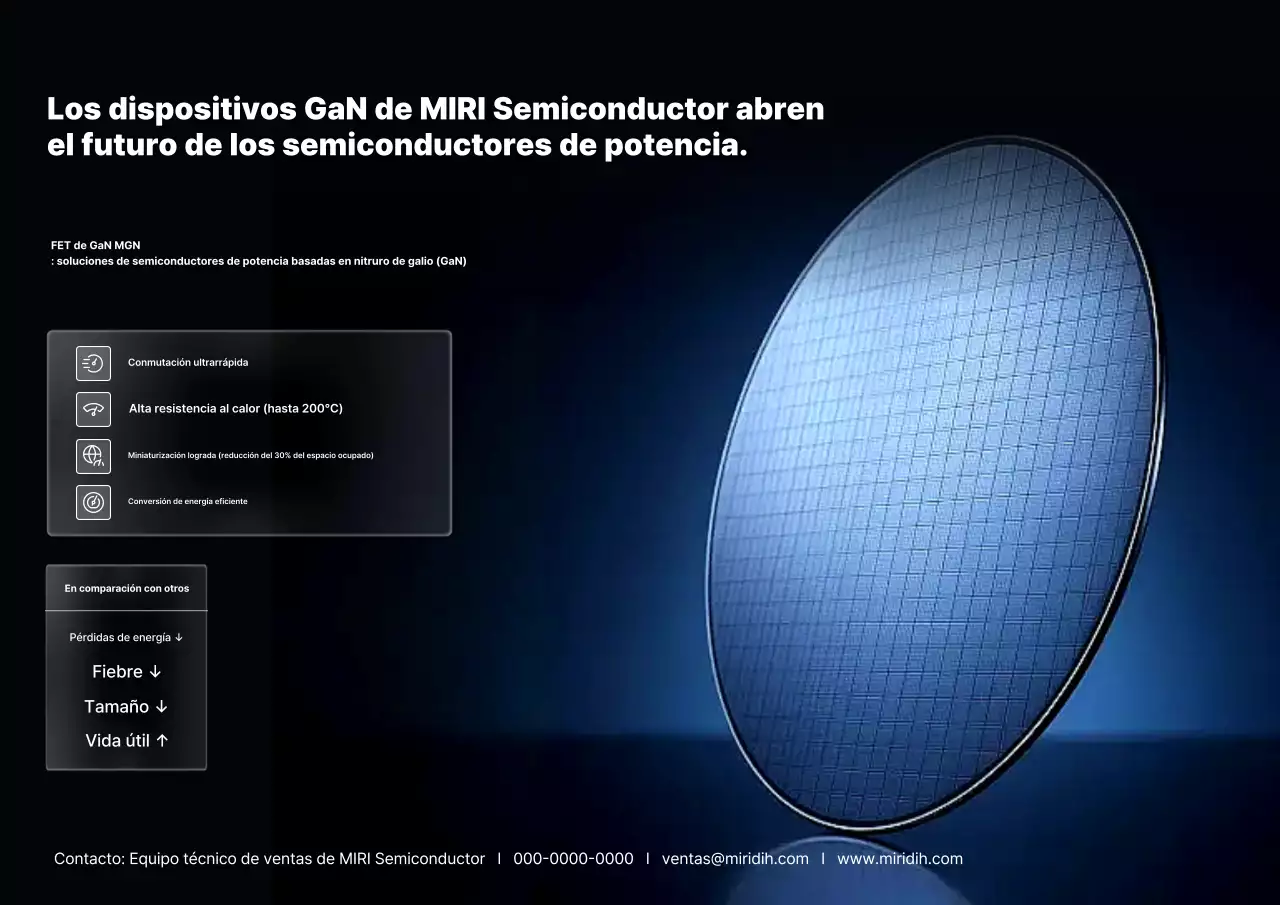 Anuncio de semiconductores de potencia modernos negros