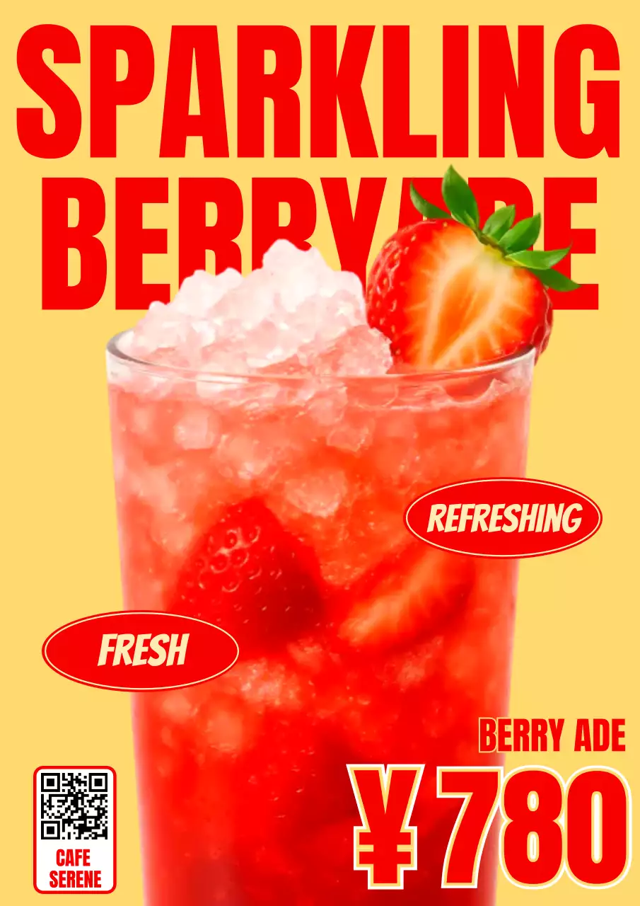 黄色 ポップ ドリンク ポスター ポップ