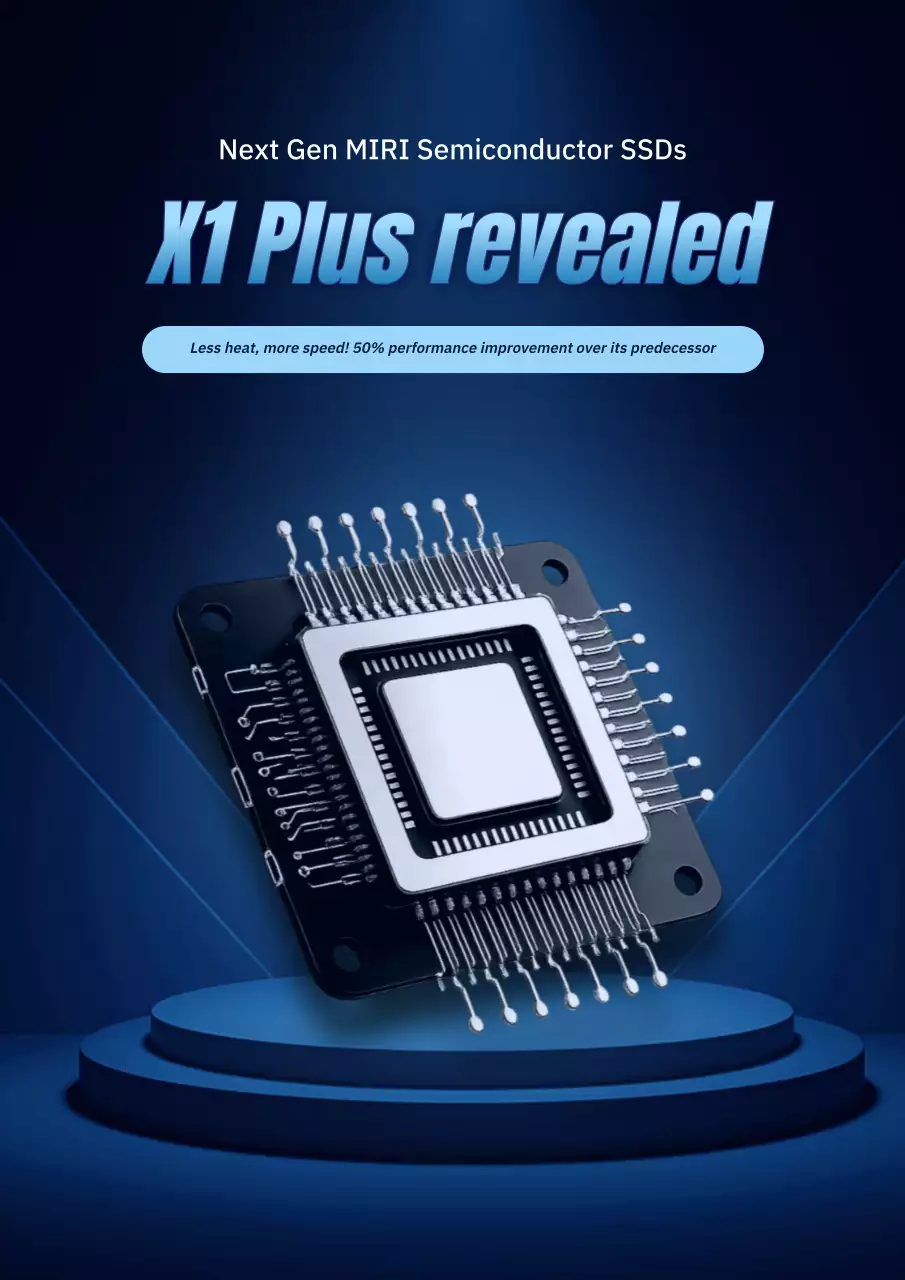 blue modern semiconductor promotion