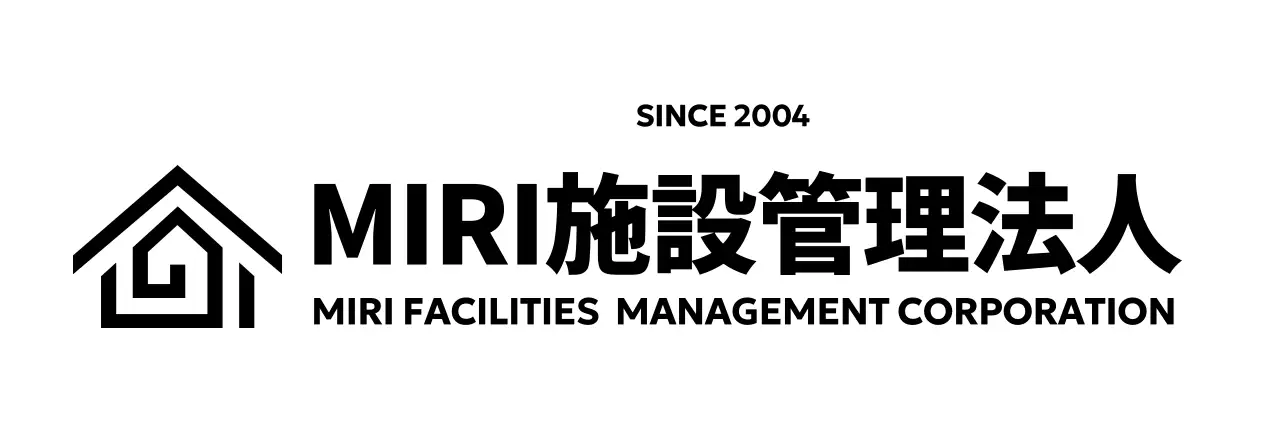 白黒 シンプル 施設管理 ロゴ