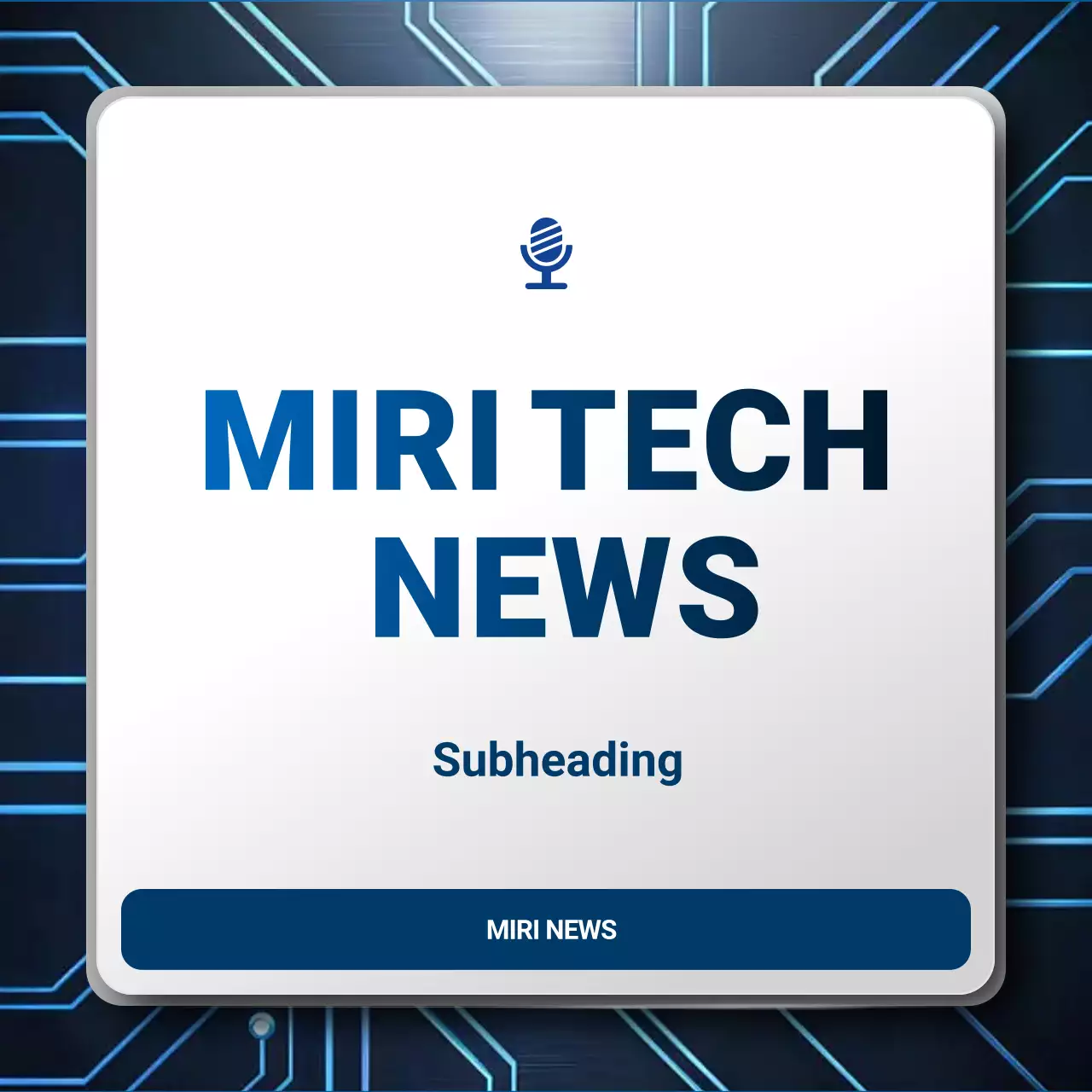 thông báo tin tức công nghệ hiện đại màu xanh