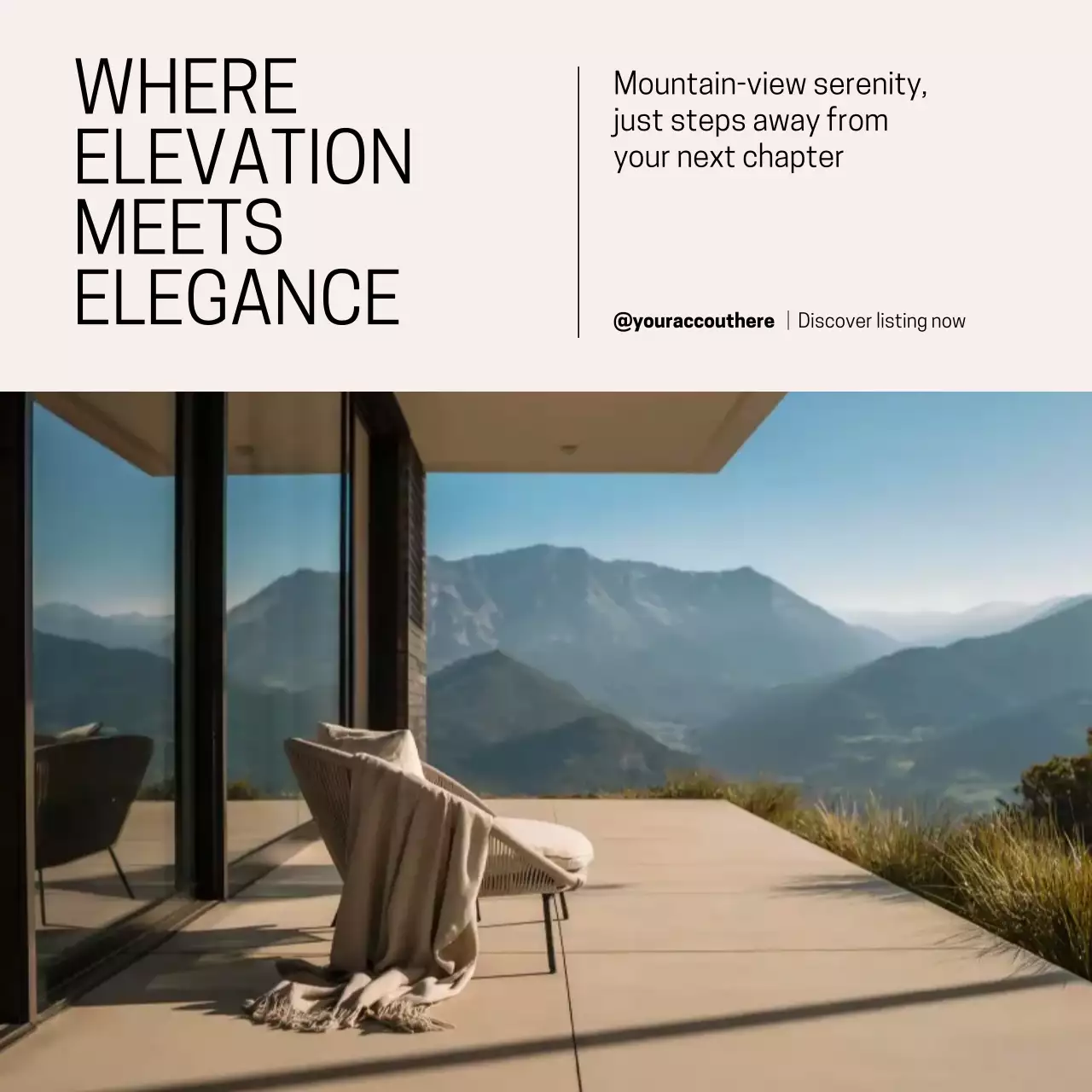 Beige Elegant Real Estate Advertisement Instagram Post