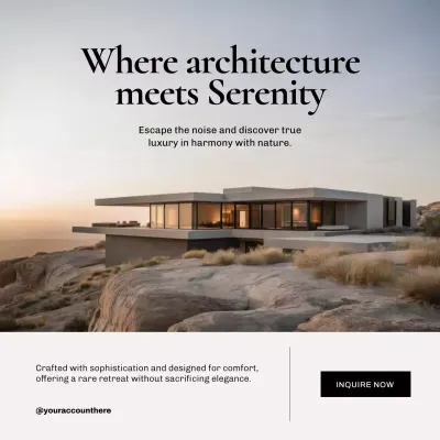 Beige Modern Architecture Promotion Instagram Post