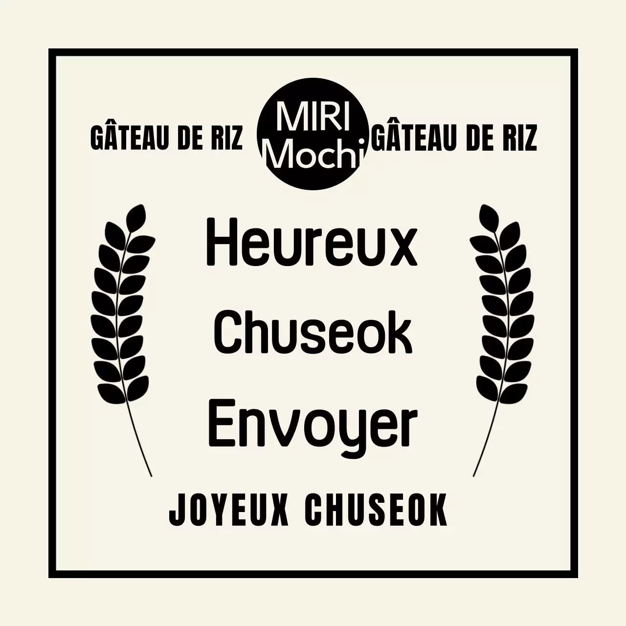 Salutations traditionnelles noires de Chuseok