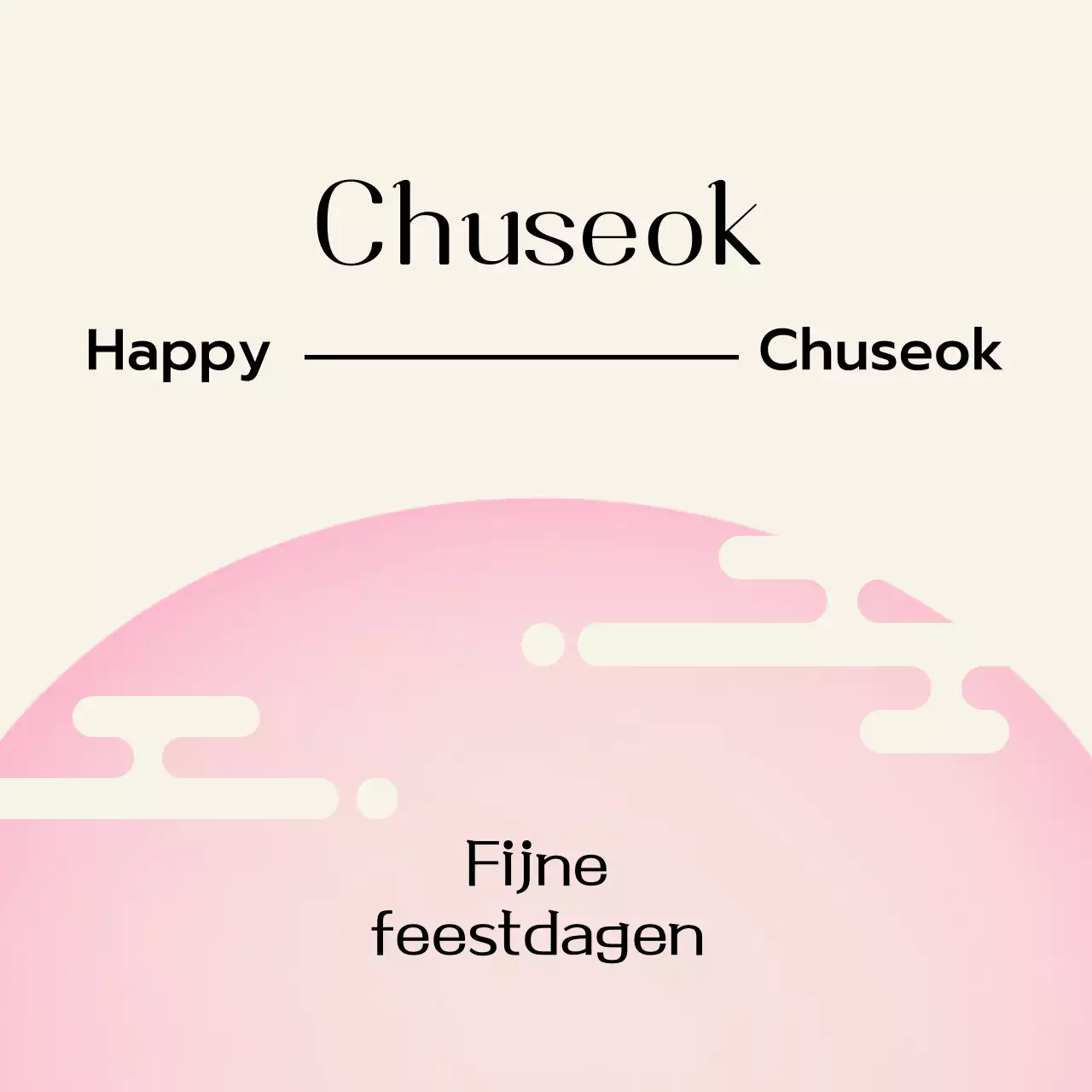 Roze Eenvoudig Chuseok Festival