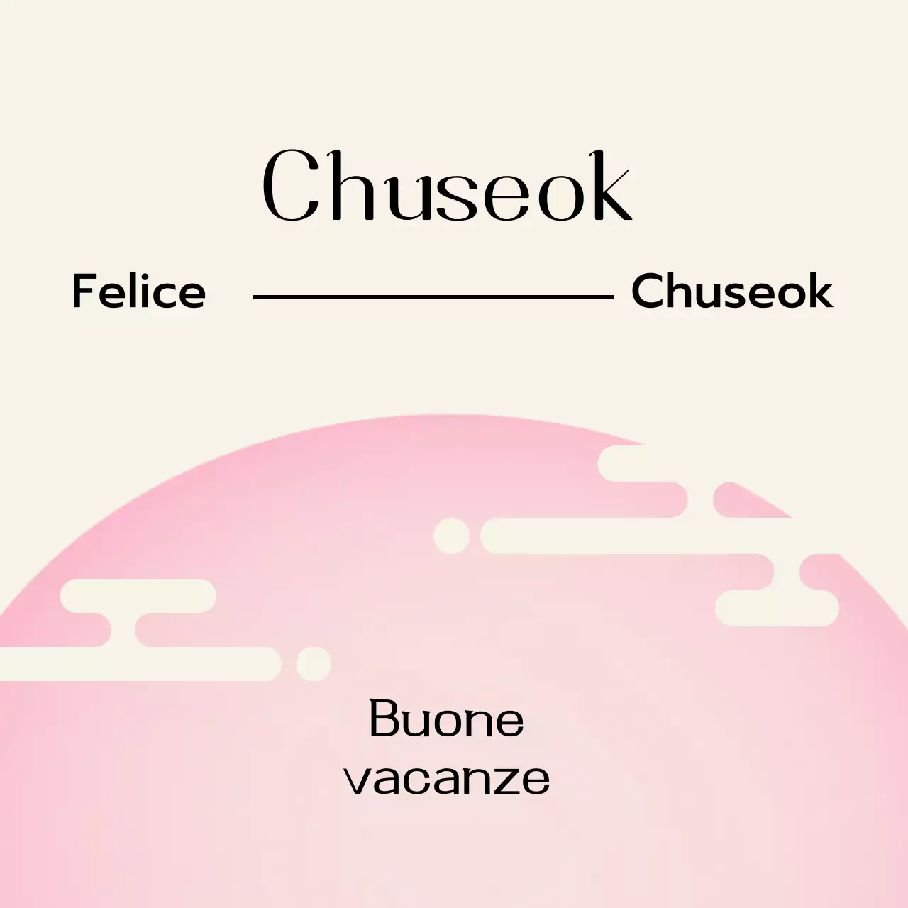 Festival Chuseok semplice e rosa