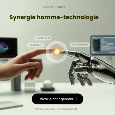 publicité technologique moderne grise