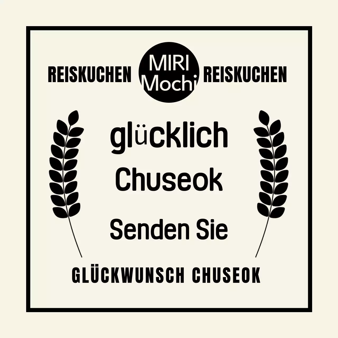 Schwarze traditionelle Chuseok-Grüße