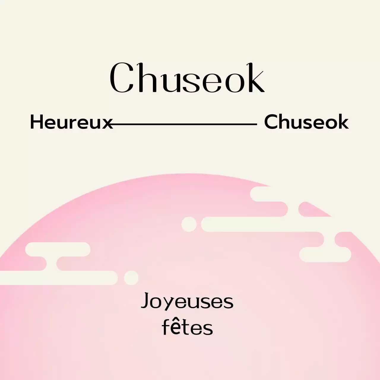 Festival Chuseok rose et simple