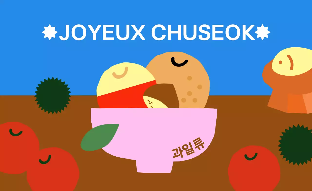 Célébration traditionnelle bleue de Chuseok