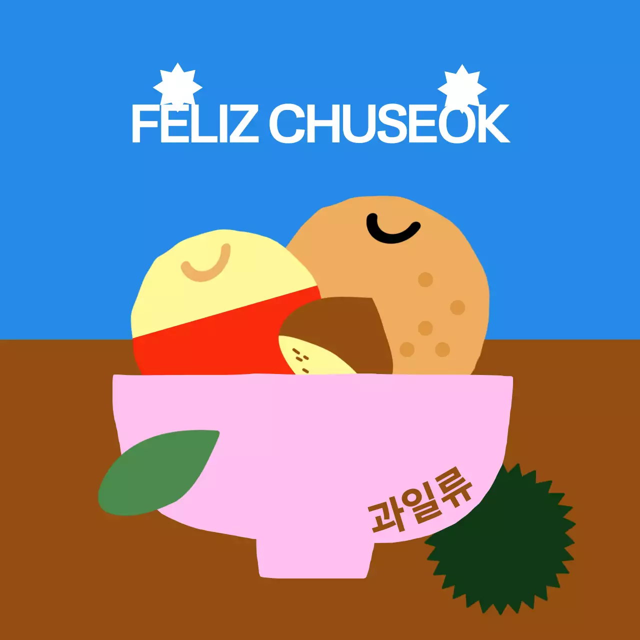 Festival de Chuseok azul simple