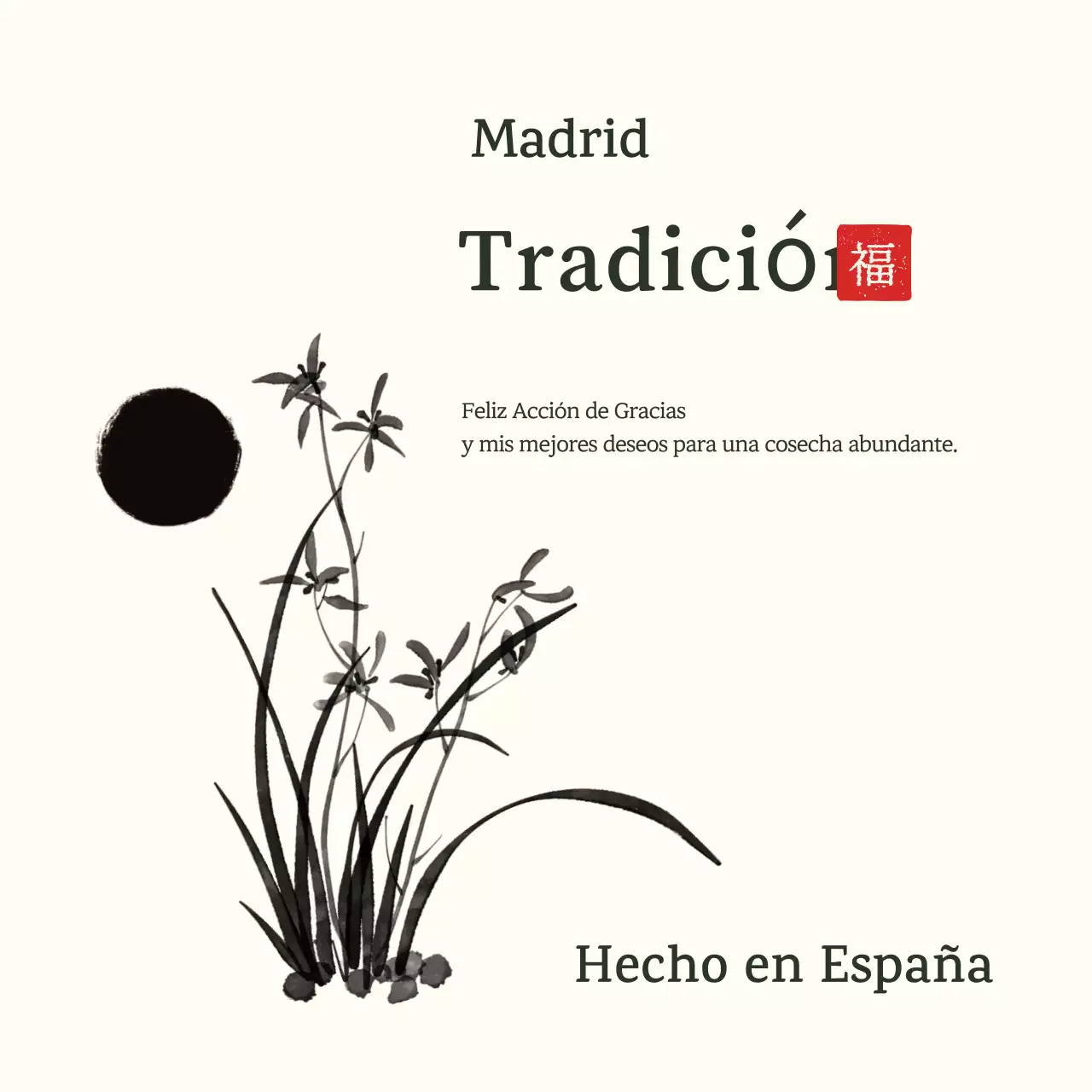 Saludos tradicionales de Chuseok en marfil