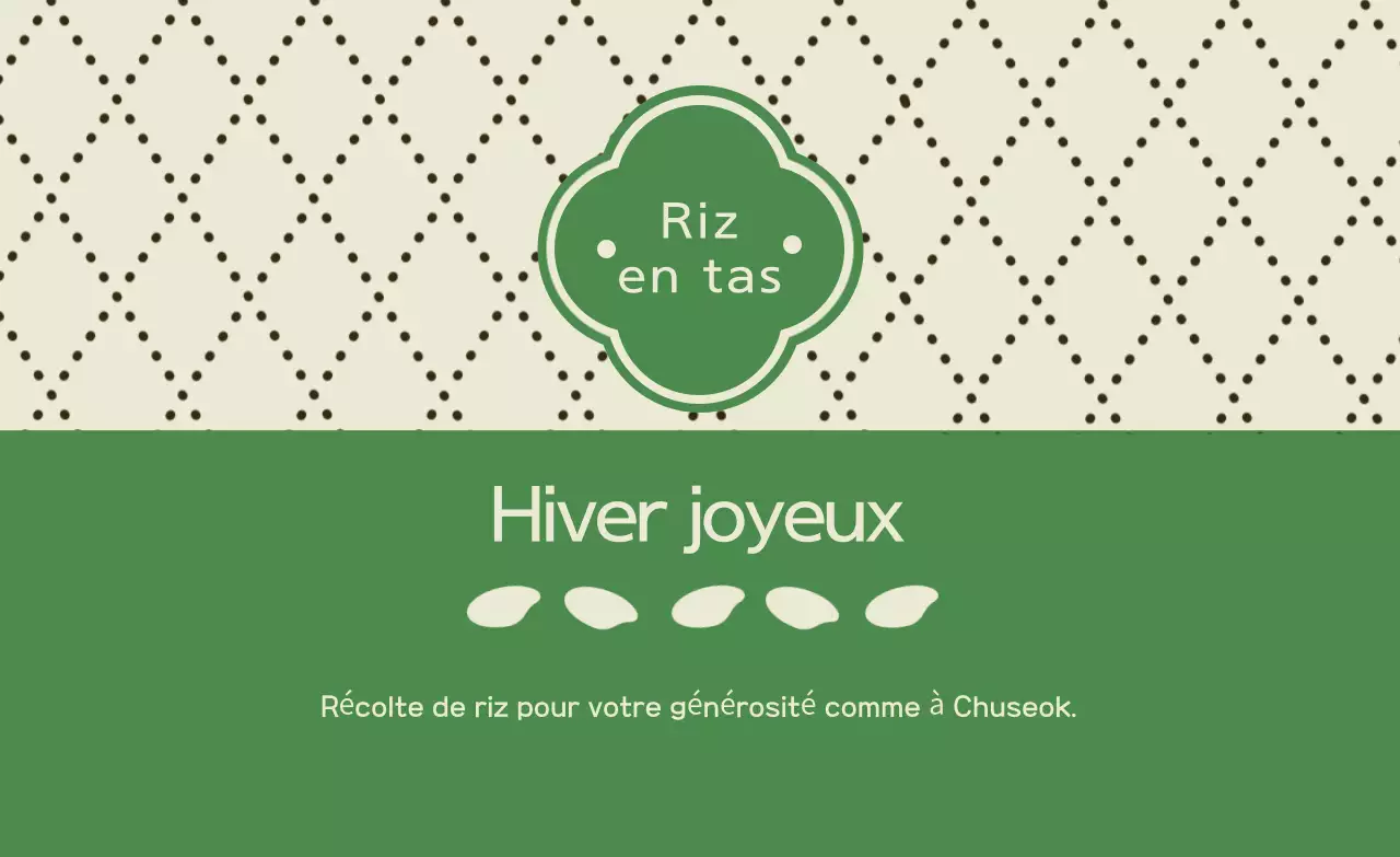 Salutations traditionnelles vertes de Chuseok