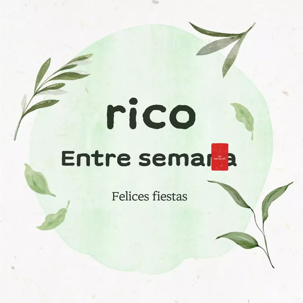 Saludos festivos tradicionales de menta