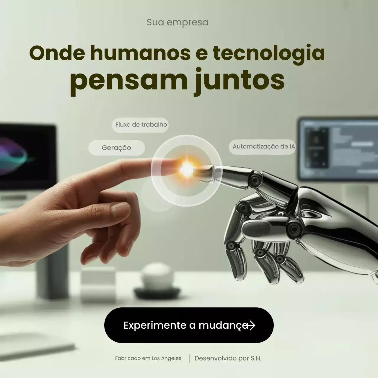 propaganda de tecnologia moderna cinza
